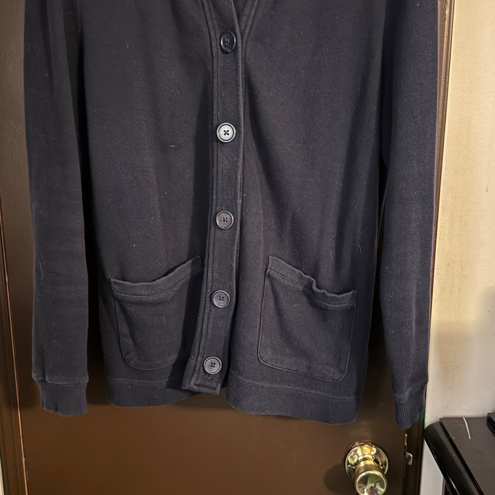 Basic Editions 100% Cotton Button Down Cardigan S… - image 2